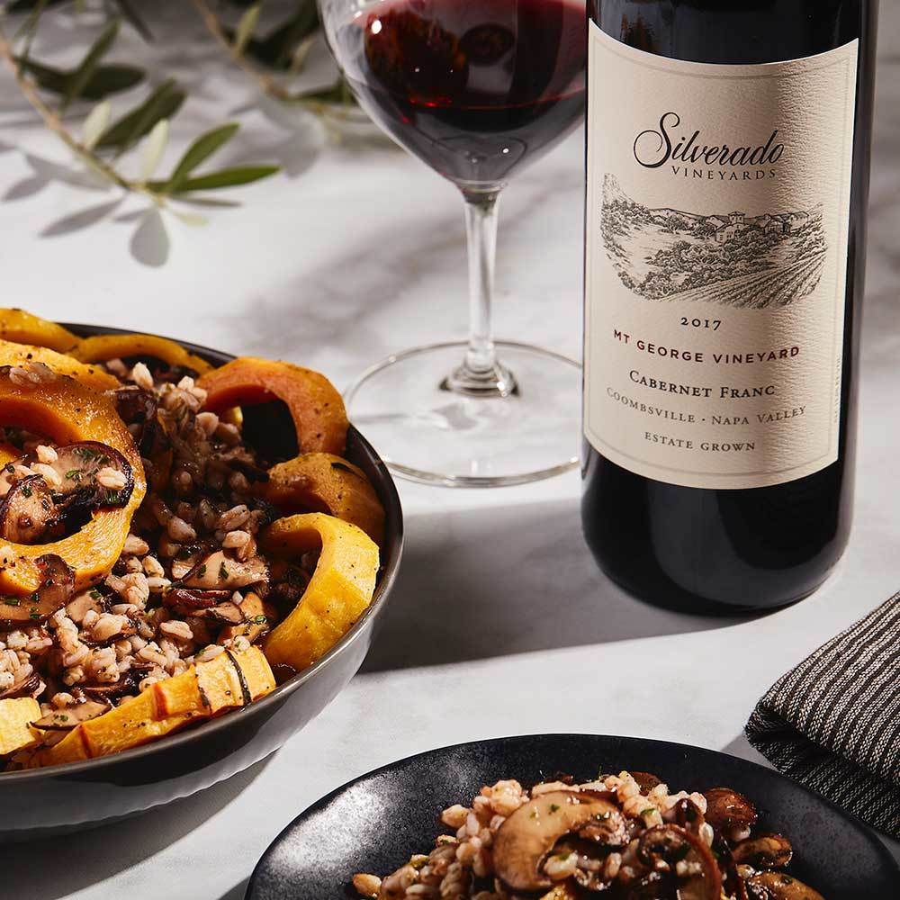 Farro Salad with Mushrooms and Squash Silverado Vineyards