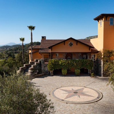 Silverado Vineyards Aerial Winery Entrance Photo HR Credit Rocco Ceselin