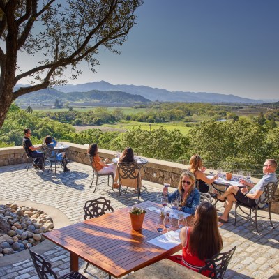 Silverado Vineyards Winery Terrace Tastings Spring Photo HR Credit Rocco Ceselin