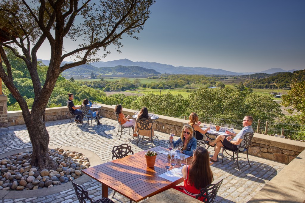 Silverado Vineyards Winery Terrace Tastings Spring Photo HR Credit Rocco Ceselin