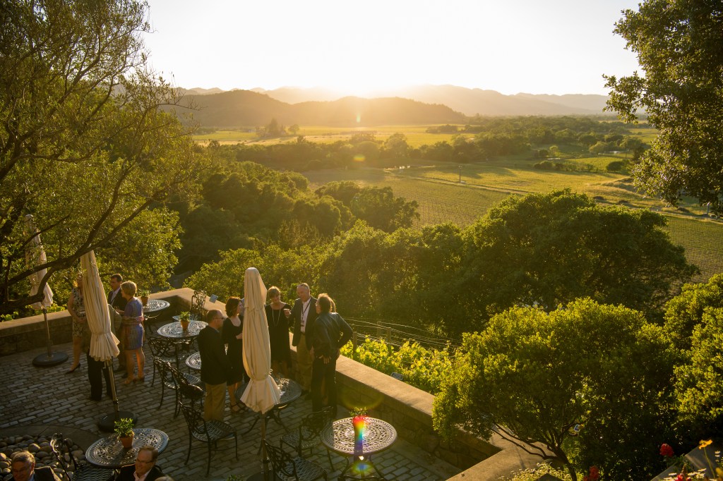 Silverado Vineyards Lower Terrace Sunset Photo HR Credit Bob McClenahan Photography