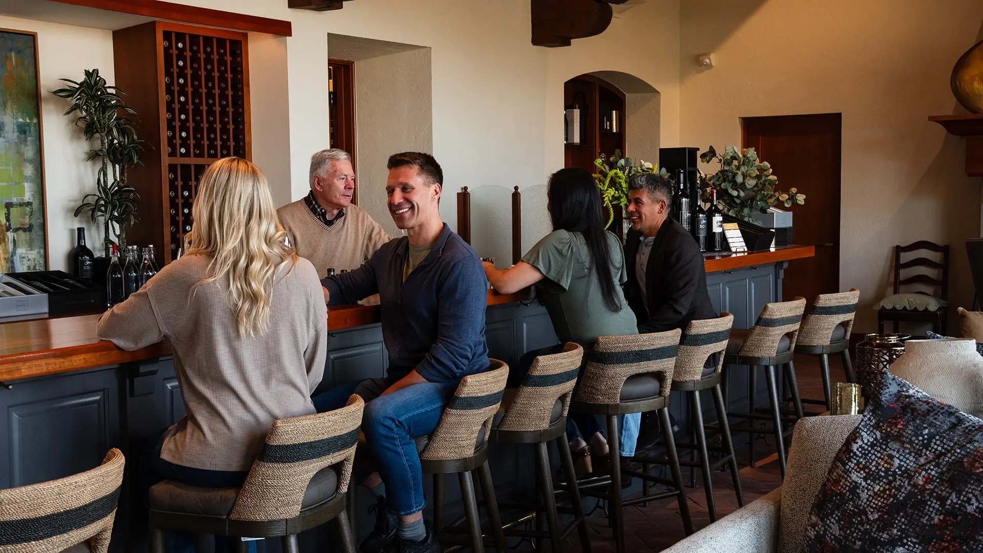 Guests gathered at the Silverado Vineyards tasting bar